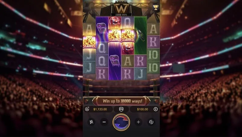 Reel Royale Showdown - quatro Scatters, gatilho da rodada de bônus